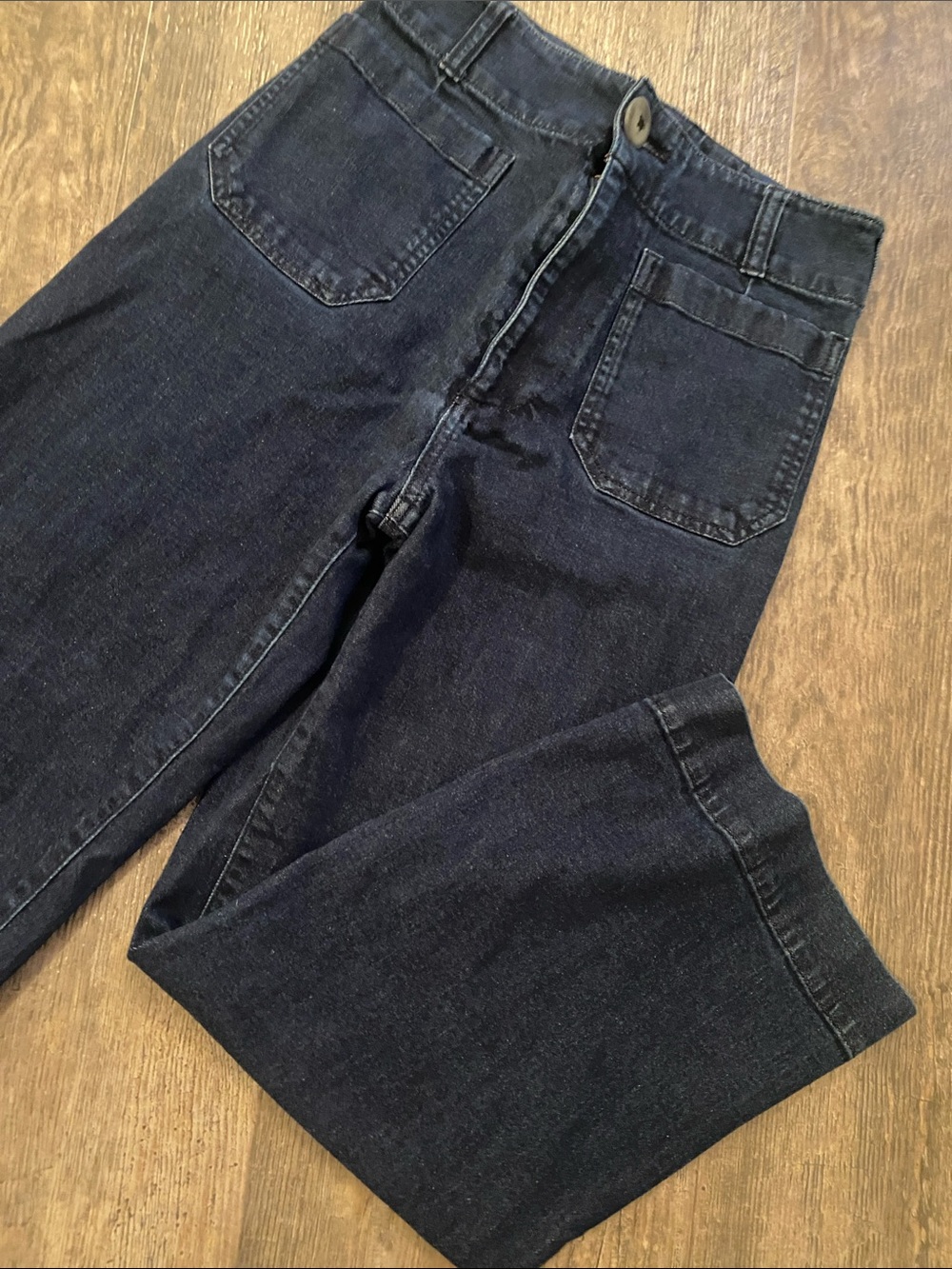 Anthropologie women’s slacks Dark Navy Slim Straight Jeans